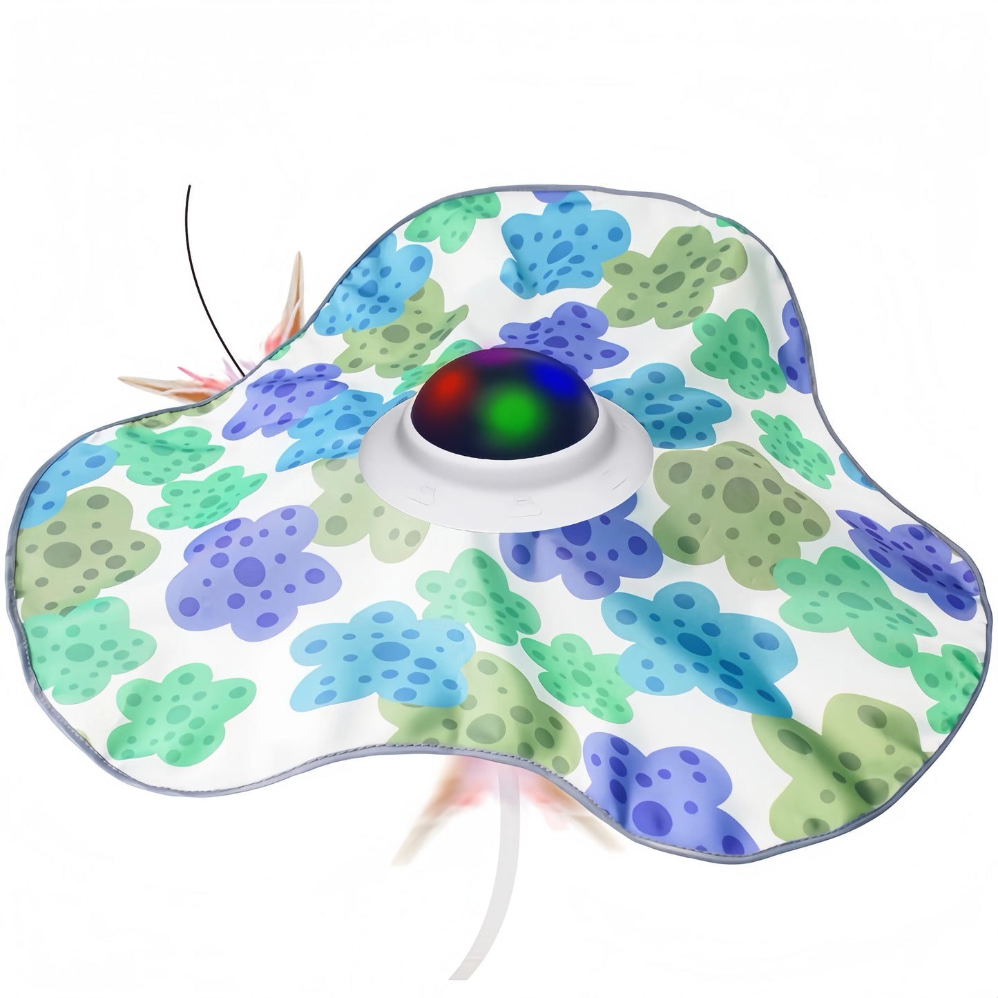 Interactive Cat Toys Rechargeable,Moving Concealed Feathers,Rotating toys,Touch Activated Cat Kitten Toy Cat Exercise Toys