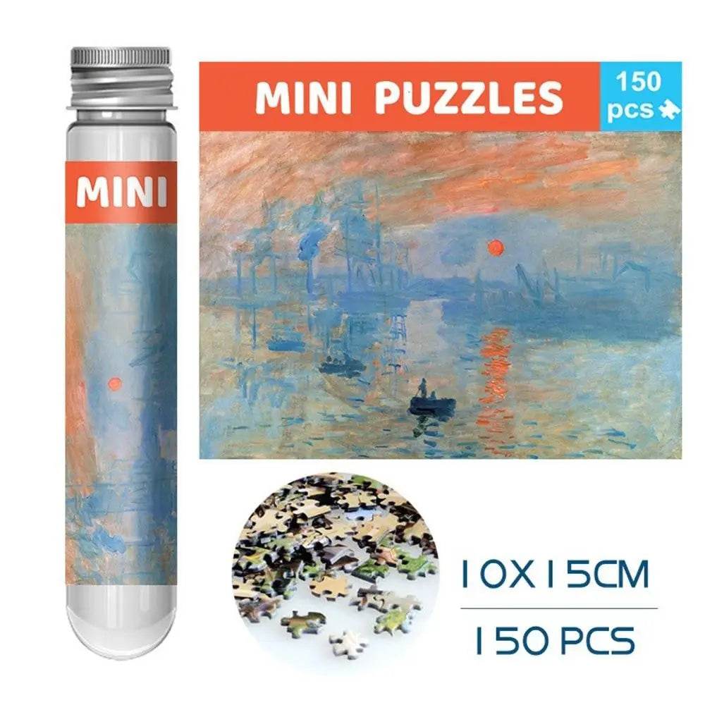 150PCS/Set Oil Painting Jigsaw Puzzles Mini Test Tube Oil Painting Jigsaw Gifts Family Educational Toys Adult Children - AIAZ