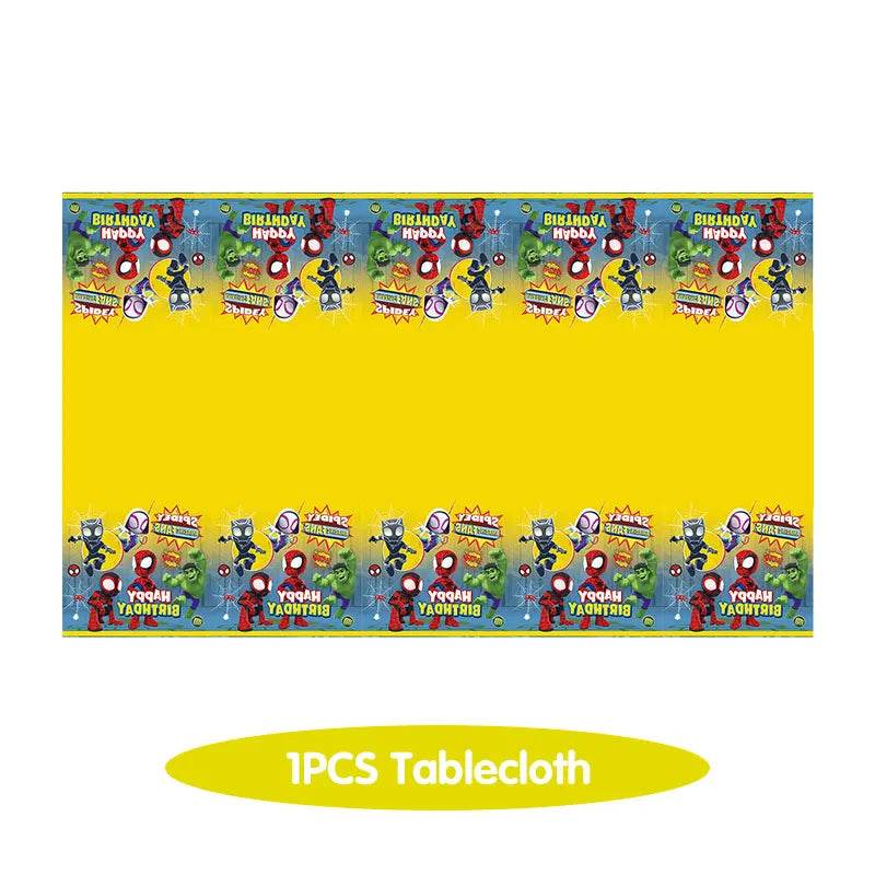 Spidey And His Amazing Friends Birthday Decoration Party Supplies Paper Cups Plates Napkins Tableware Tablecloth Kids Balloons - AIAZ