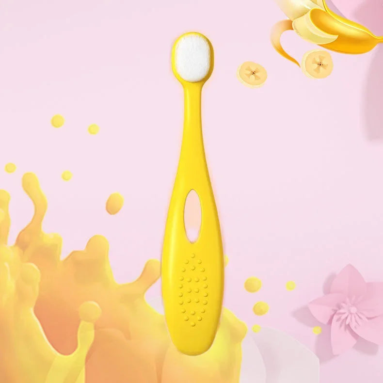Baby Silicone Toothbrush Cartoon Handle Safety Suction Cup Toothbrush for Children Toddler Teeth Brush Dental Care 2-12 Years