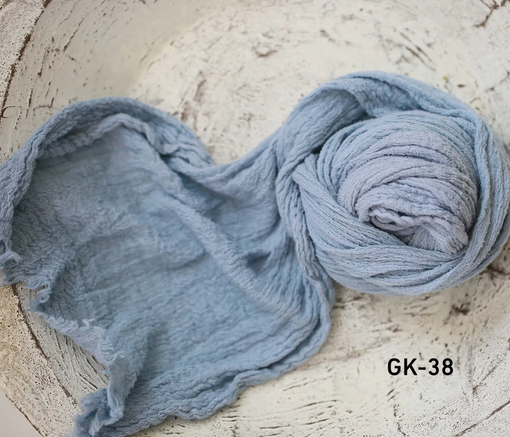Newborn Cheesecloth Wrap Baby Photography Props Posing Fabric Cotton Stretch Blanket Hand Dyed Newborn Layer Wrap