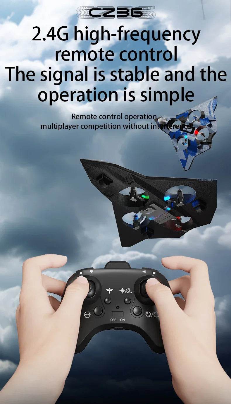 RC Aircraft EPP Foam Stunt Glider Electric Fighter Remote Control Airplane Fall Resistant Plane Toys for Boys Kids CZ01 CZ63 - AIAZ