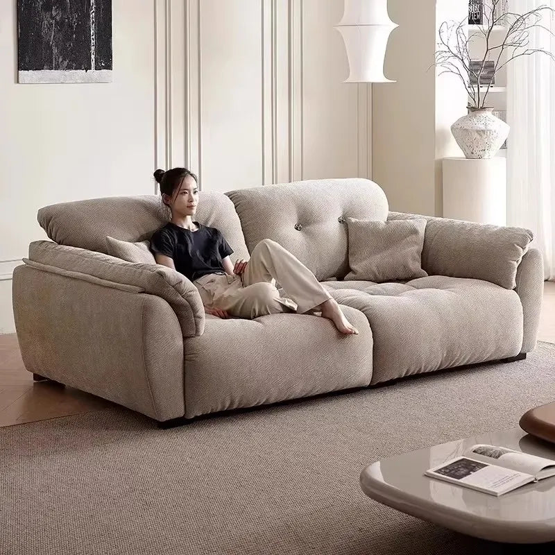 Designer Style Minimalistic Sofa Waterproof Elegant Wooden Chaise Lounge Sofas Living Room Couch Muebles Entrance Hall Furniture