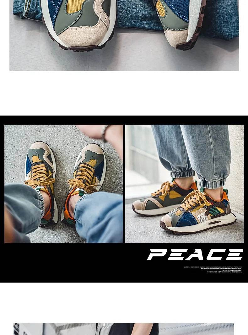 Men's Sports Shoes Male Casual Shoe platform Wear-resistant Shock-absorbing Anti Slip Comfortable Men Shoes Zapatillas De Hombre - AIAZ