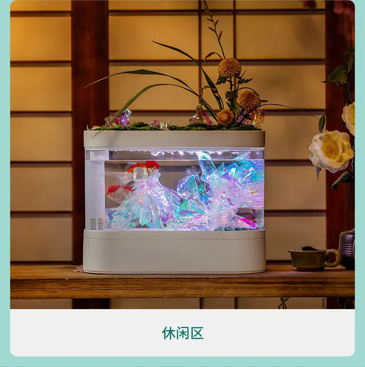 Fish tank living room desktop desk glass back filter aquarium smart S600wifi controllable