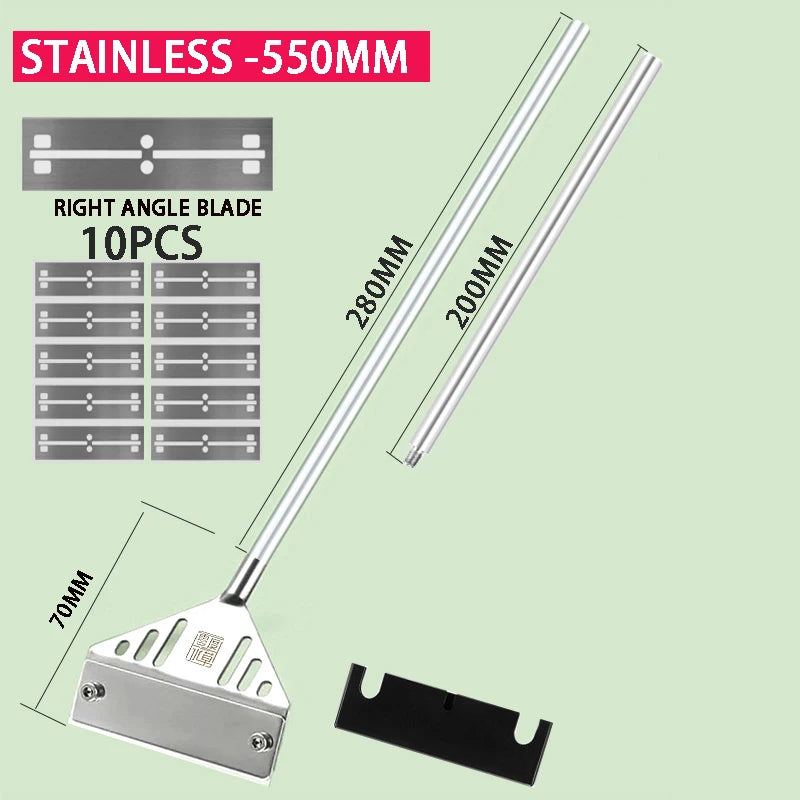 Aquarium flat sand algae removal dual-use glass Algae scraper stainless steel household cleaning to tools Fish tank accessories