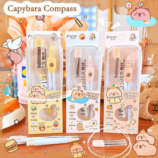 school caliper School supplies Study geometria school compass drawing tool cute capybara professional compass children - AIAZ