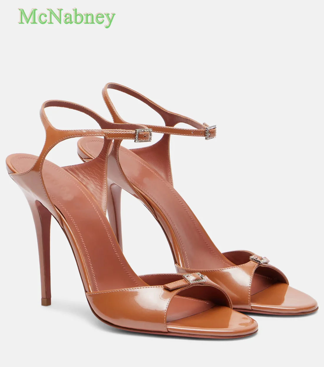 Beige Platform Round Peep Toe Women Sandals Thin High Heels  Cross Strap Summer Stilettos Sexy Shoes 2025 New Arrivals Solid