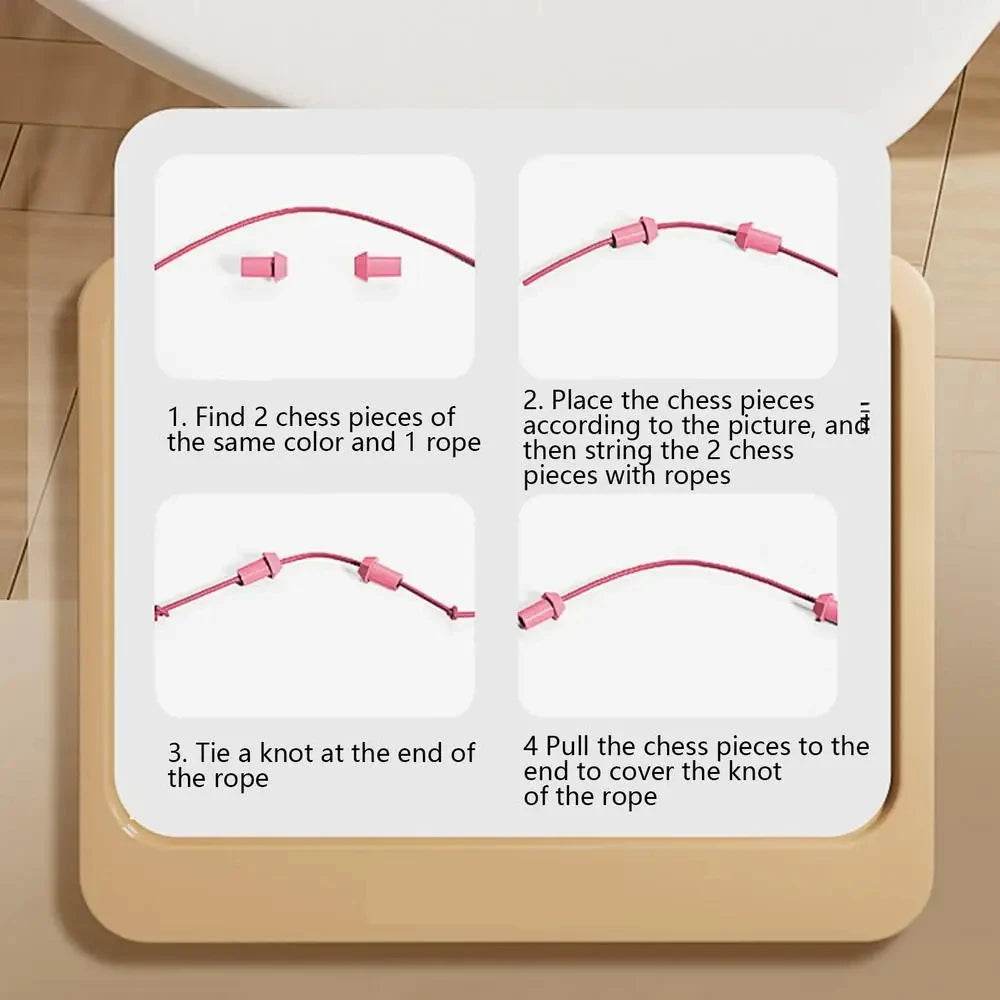 Kid Rope Knots Puzzle Social Board Game Color Line Sorting The Great Rope Untying Challenge Logic Thinking Strategy Table Game - AIAZ
