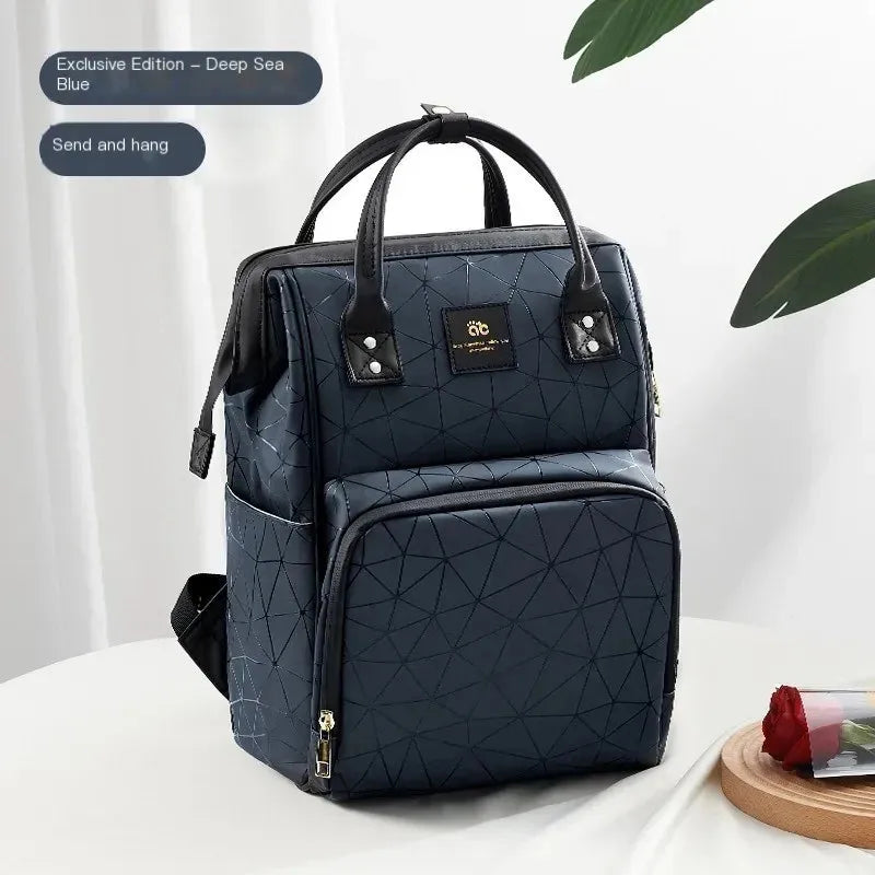AIBEDILA Mommy Bag Waterproof USB Large-capacity Baby Backpack Female Mommy Outting Bag Mummy Bag Baby Bags for Mom Diaper Nappy