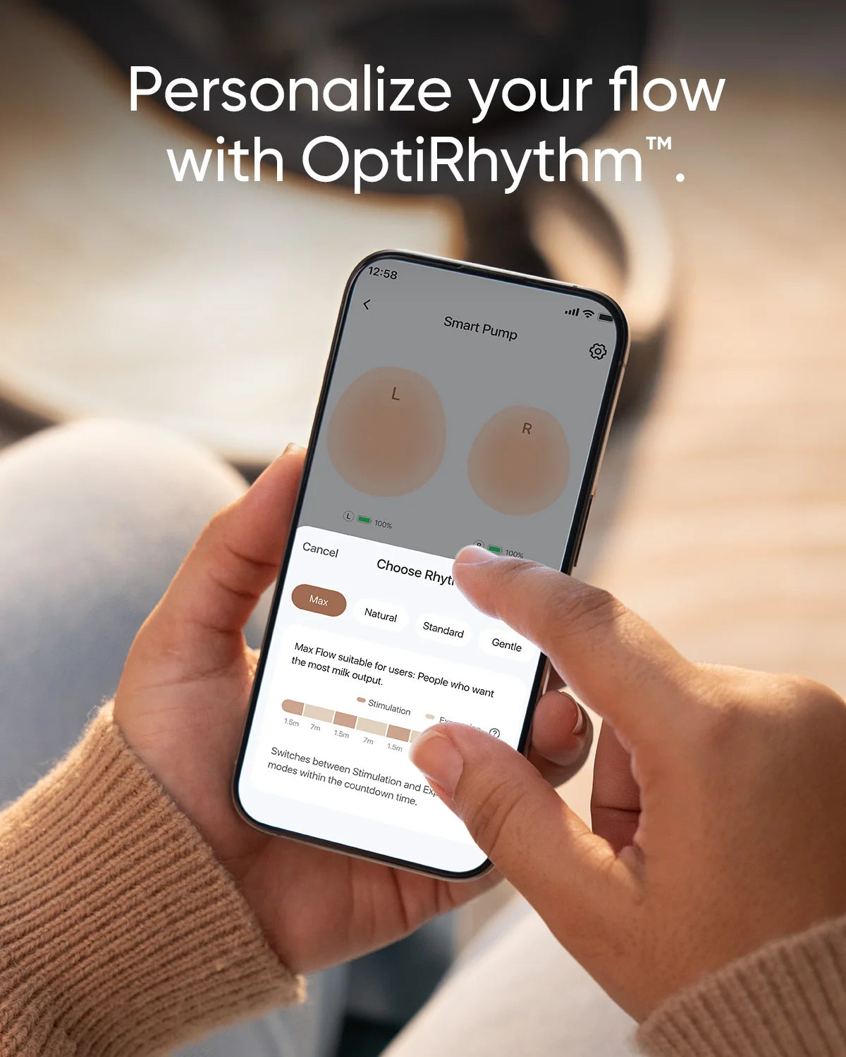 eufy Heated Wearable Breast Pump S1 Hands-Free Breast Pump Industry-Leading HeatFlow™ Tech App-Controlled for in-Bra Use
