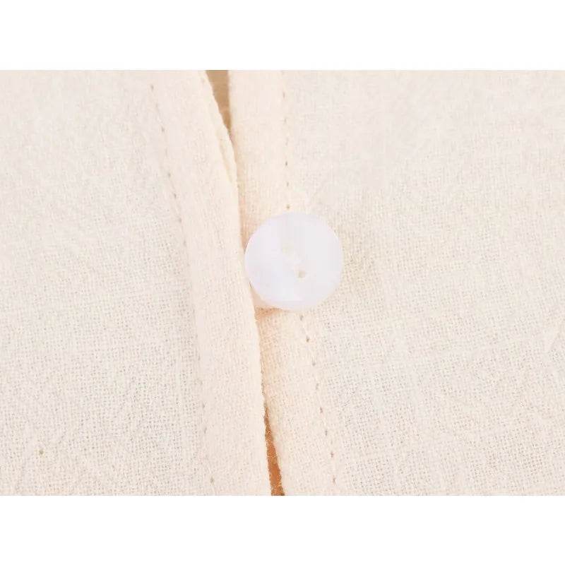 TRAFZR Ruffle Shirt Embroidered Women's Long Sleeve Top Boho Chic Woman Shirts Female Blouse Elegant Oversized Tops 2025 Cotton - AIAZ