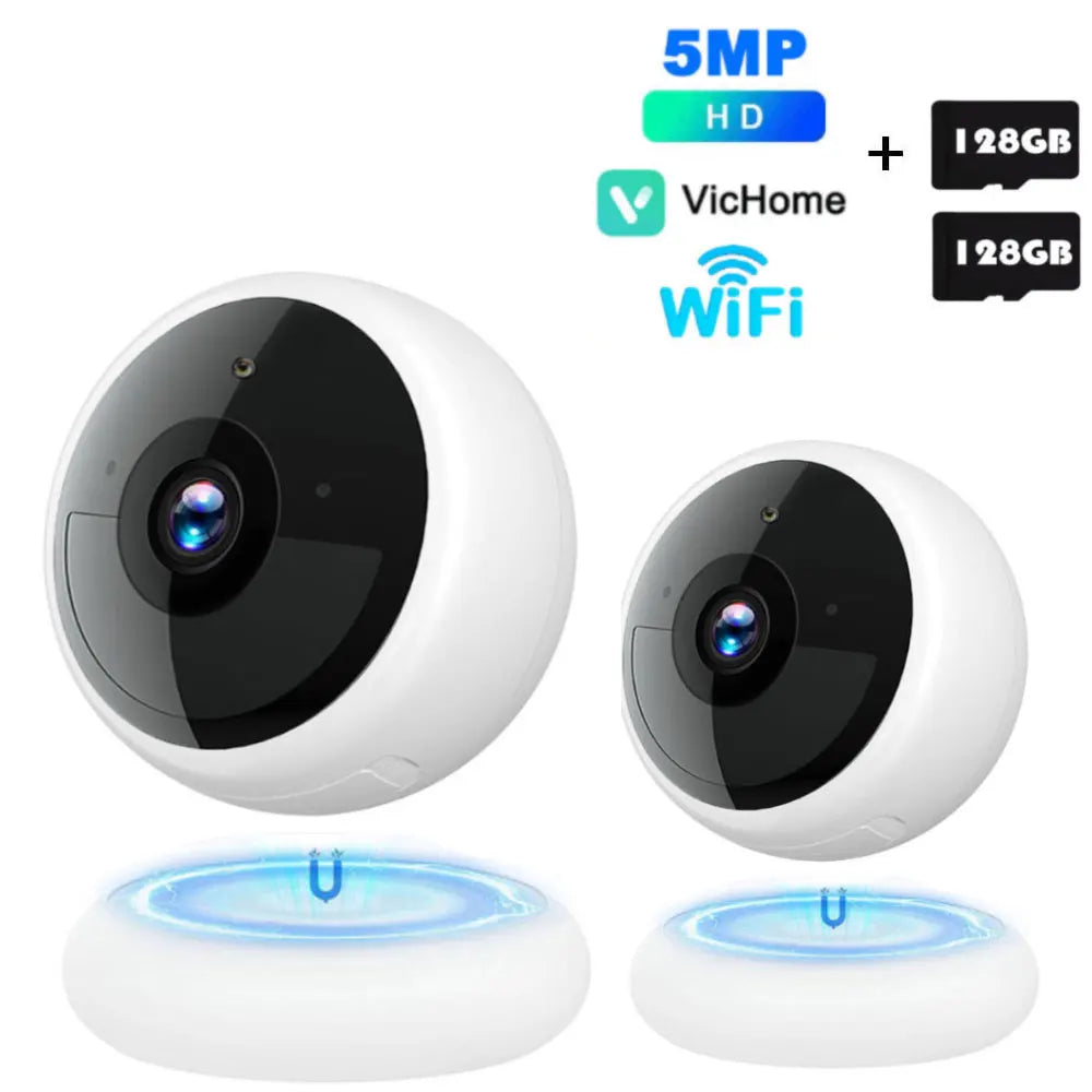 2K 5MP Wifi Home Security Camera Wireless Outdoor Magnetic Battery Powered Camera Surveillance AI Motion Detection Indoor HD Cam