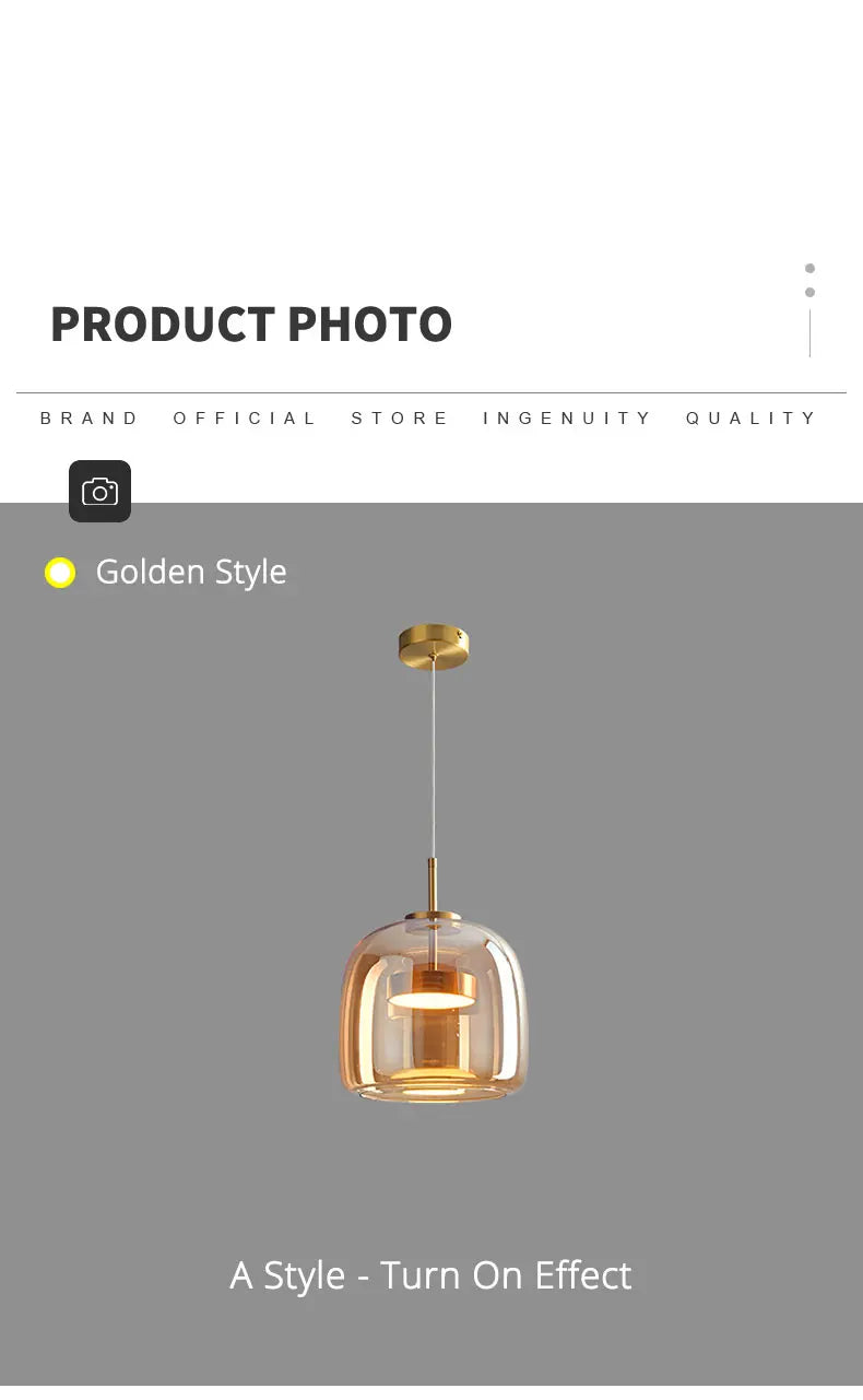 Nordic Glass Restaurant Pendant Lamp Simple Bar Hanging Lamp Dining Room Table  Ceiling Light