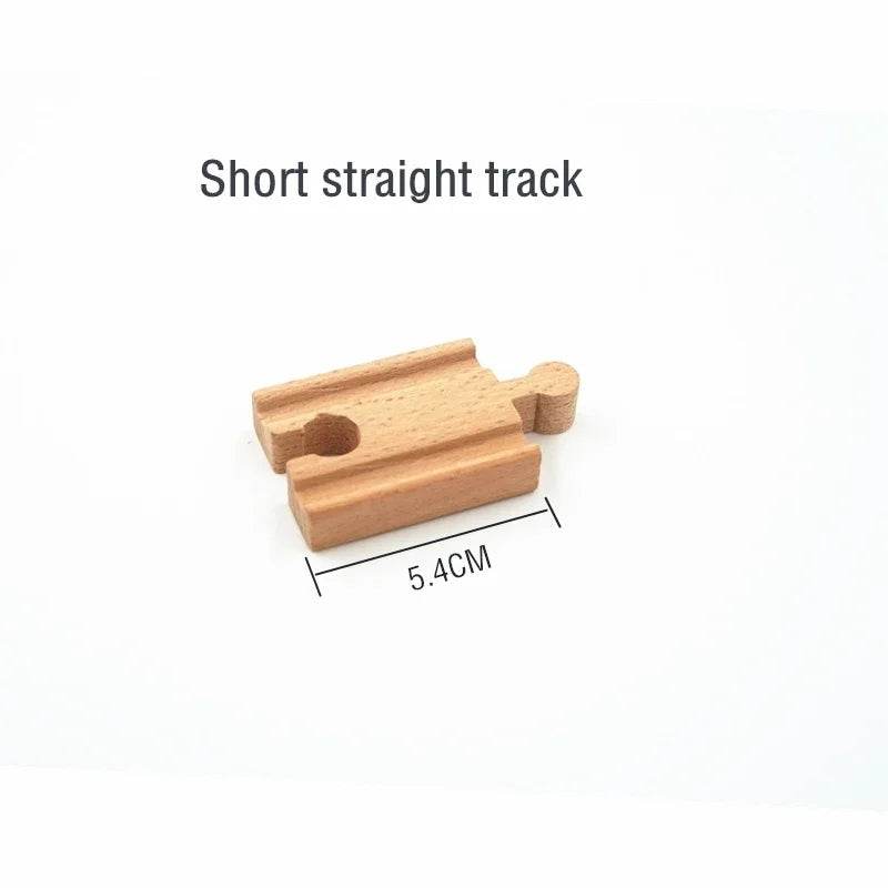 DIY Children Wooden Train Rail Track Accessories Toy Cross Track Railway Toys Compatible All Track for Kids Boys & Girls Gifts - AIAZ