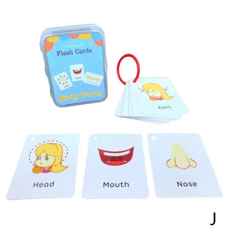 Kids English Words Learning Flashcards Reading Enlightenment Cards Home School Educational Toys Montessori Teacher Teaching Aids - AIAZ