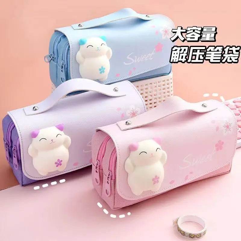 School Supplies Kawaii Stationery School Pencil Cases for Girls Bags Pens Cute Korean Stationery Holsters Supply Store Aesthetic - AIAZ