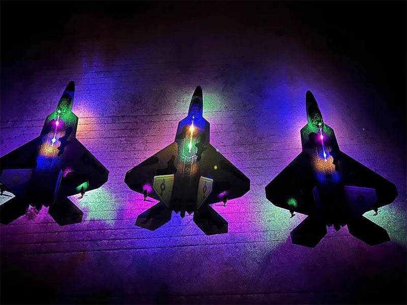 2024 New F22S 2.4G 4CH 3D6G RC Airplane Raptor F22 Warplane WLtoys A180 Upgrade Version LED Light With Gyroscope Out Door Toys - AIAZ
