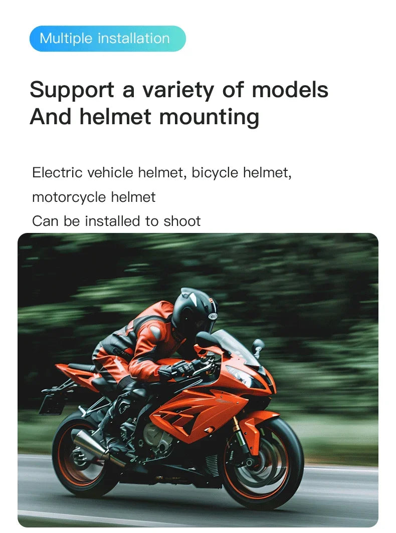 4K FHD 1080P Outdoor Sports Camera In Helmet Motorcycle Bike Sport Mini Filming Bicycle Action Body Cam And Video Recording