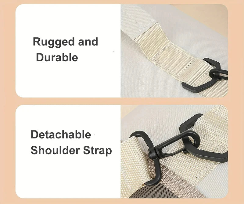 Portable Pet Carrier Bag for Small Dogs Cats Outdoor Foldable Cat Bag Breathable Cat Shoulder Bag Kitten Carrying Bag