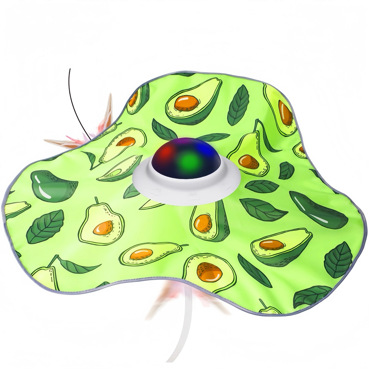 Interactive Cat Toys Rechargeable,Moving Concealed Feathers,Rotating toys,Touch Activated Cat Kitten Toy Cat Exercise Toys