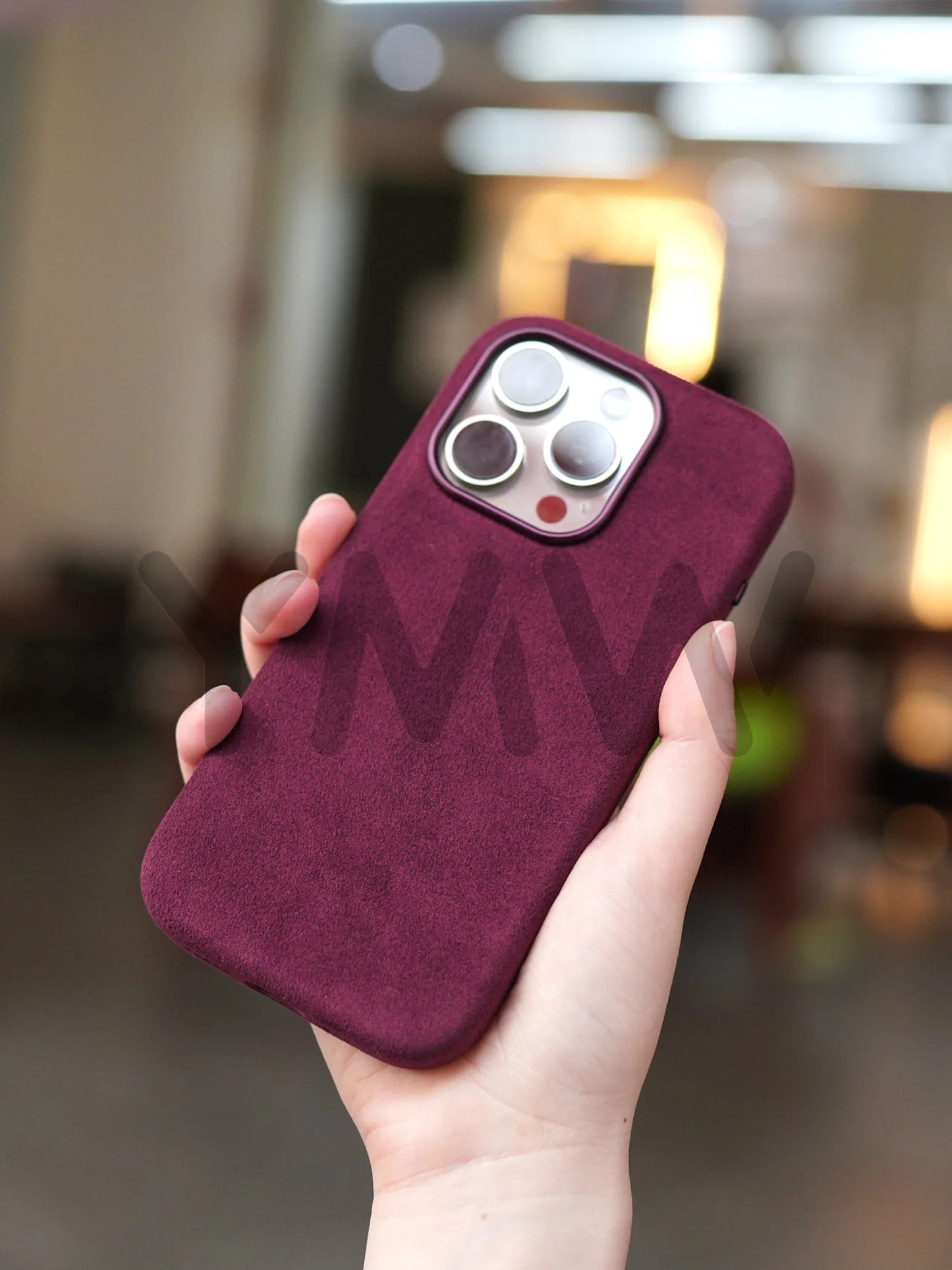 Magnetic ALCANTARA Case for iPhone 17 16 Pro Max 15 14 Luxury Suede Leather Supercar Phone Cases Camera Button Cover