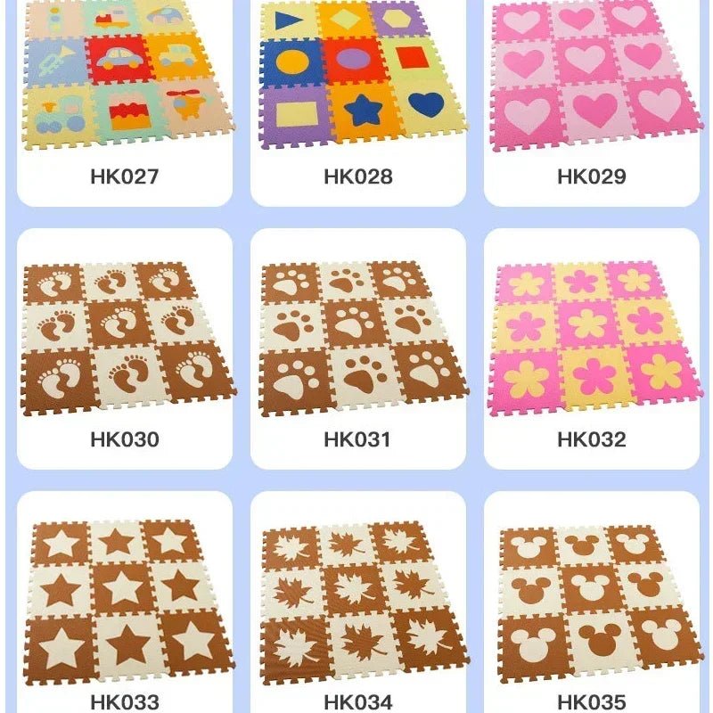 30*30*1cm 9Pcs Set Floor Mat Puzzle For Children Eva Foam Babies Floor Mat Games Interactive Toys For Toddlers Play Mat Baby Toy
