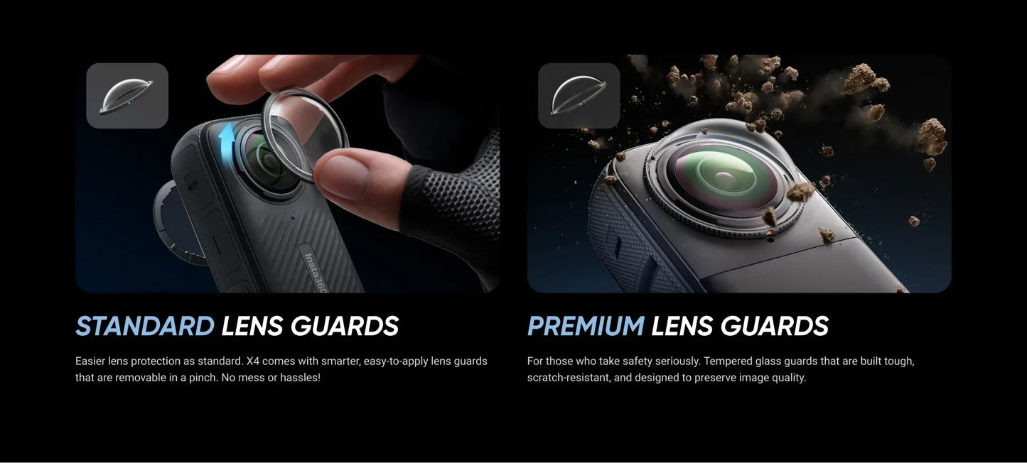 Insta360 X4 - 8K Waterproof 360 Action Camera, Waterproof, 4K Wide-Angle Video, Removable Lens Guards, Support Dropshipping