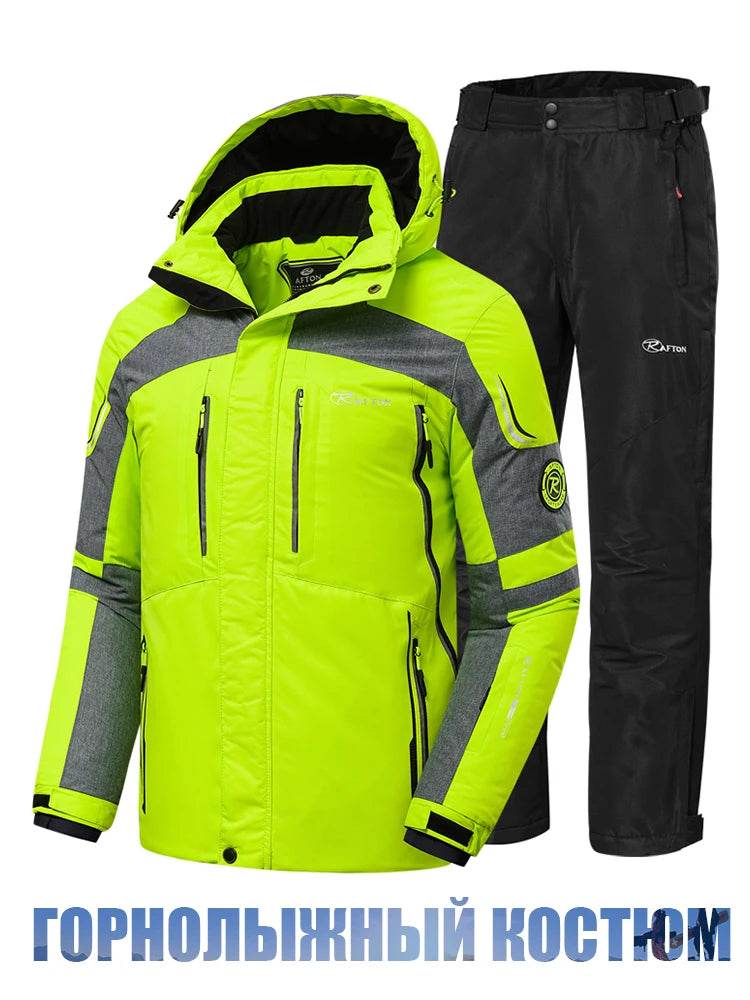 Men 2025 Winter New Outdoor Jet Ski Snow Warm Parkas Jacket Coat Men's Outwear Premium Casual Hat Waterproof Thick Fleece Parkas - AIAZ