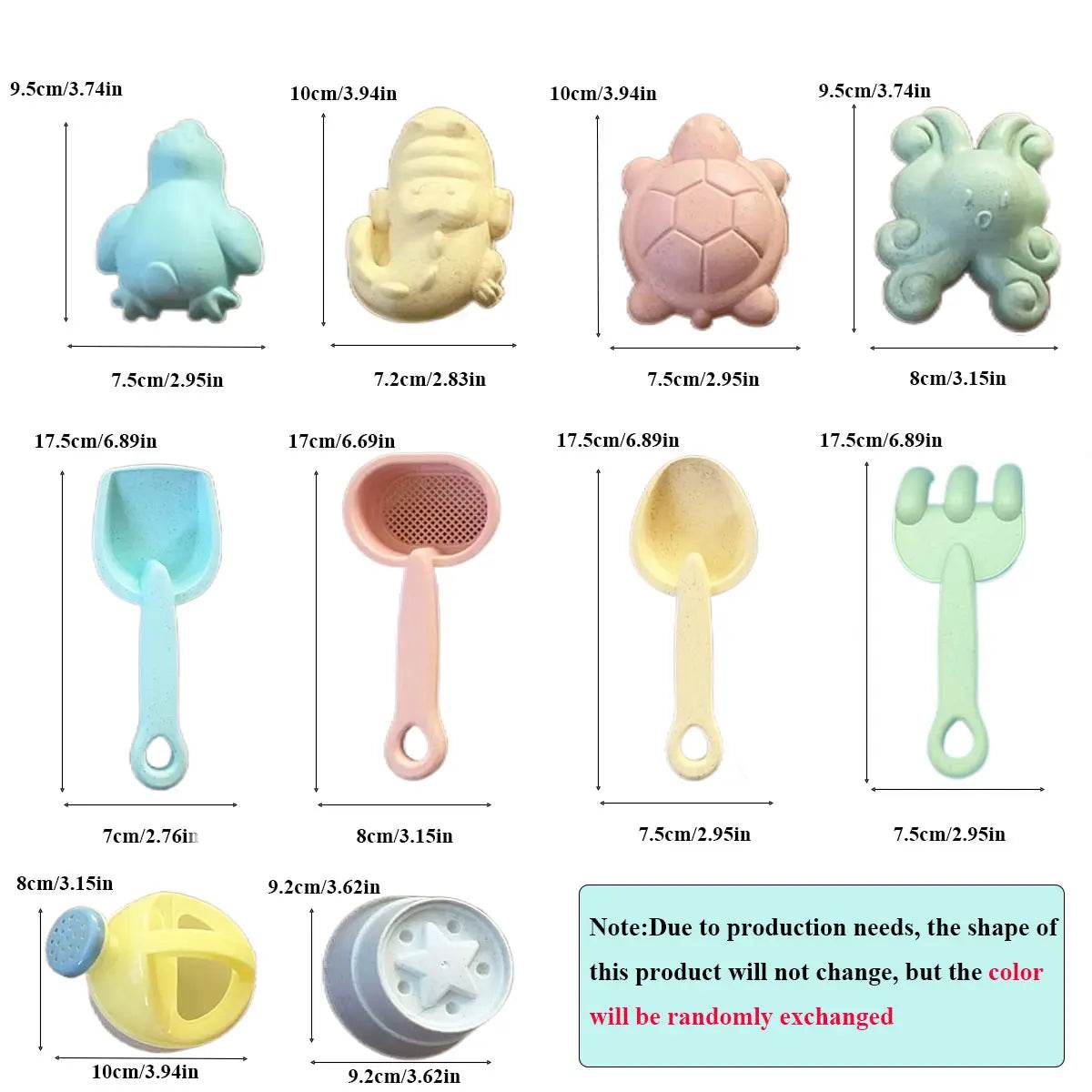 11/5/1 PCS Beach Sand Play Water Set Folding Bucket Summer Toys for Children Kids Outdoor Game Sandbox Accessories Color Random - AIAZ