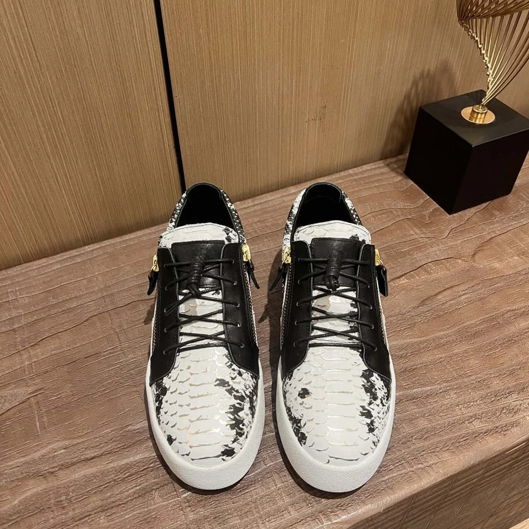 Top Quality Casual Sneakers for Men Brand Designer Women Tennis shoes Luxury Genuine Leather GZ Loafers Sports shoes 35-48 G0068