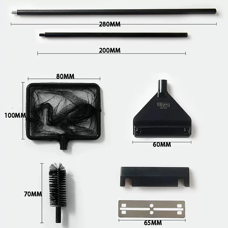 Aquarium flat sand algae removal dual-use glass Algae scraper stainless steel household cleaning to tools Fish tank accessories