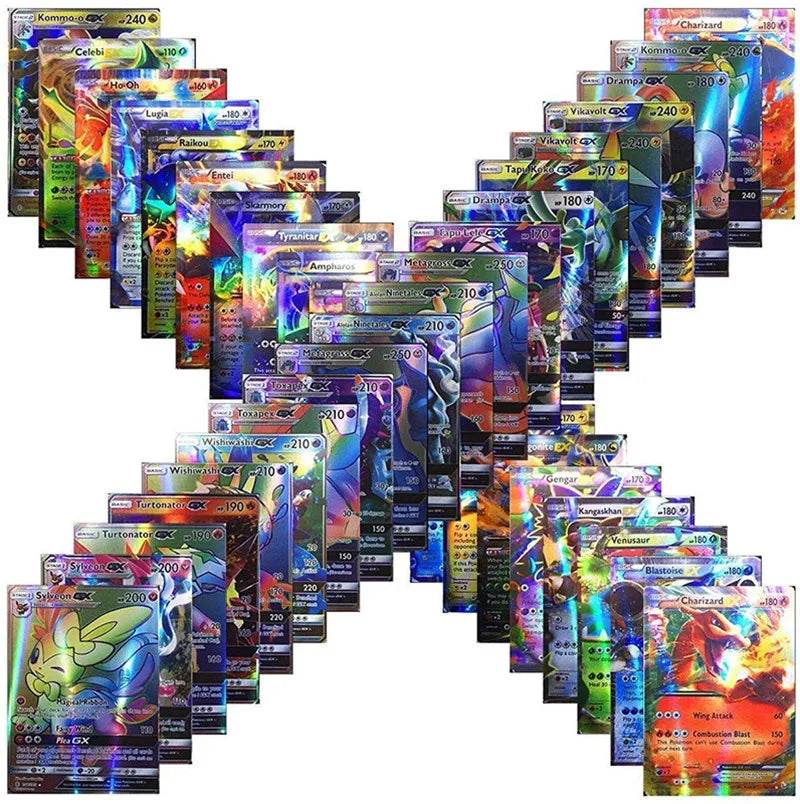 20Pcs English Pokemon Cards GX Tag Team Vmax EX Mega Shining Game Battle Carte Trading Collection Cards Toys Children Gifts - AIAZ