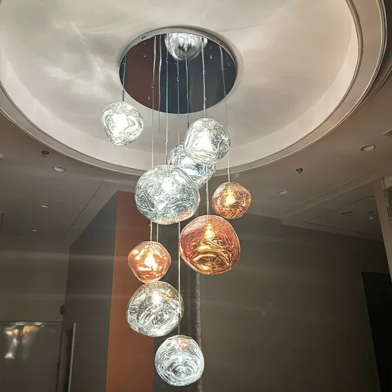 Postmodern lava chandelier creative clothing store bar desk lamp villa duplex living room dining room staircase chandelier