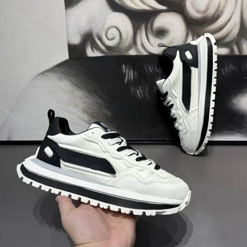 Men's Sneakers Shoes for Men Platform Sports Shoes Sports and Leisure Casual Sneaker Non-slip Fashion Wear-resistant Loafers - AIAZ