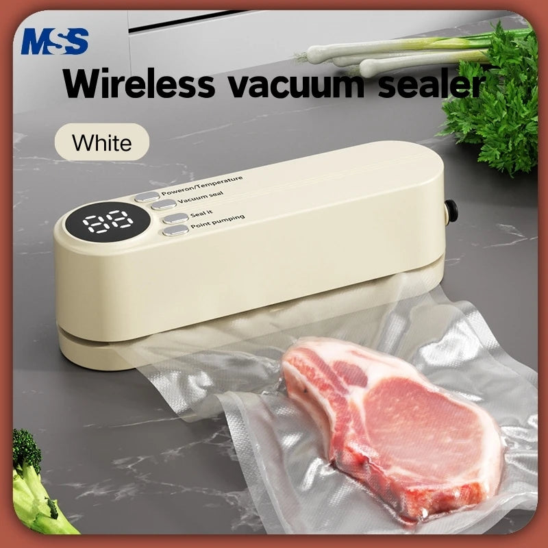 2-in-1 Vacuum Sealer with USB-Rechargeable Portable,with 3 modes vacuum sealant, for fruits, meat, etc. to keep fresh