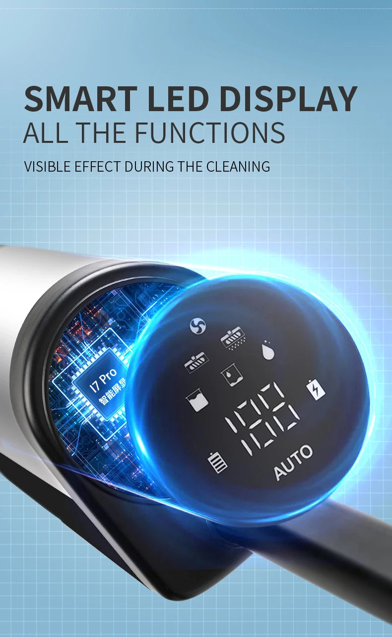 Liectroux i7Pro Cordless Vacuum Cleaner for Wet And Dry Cleaning, Smart Washing for Home Multi Surface Floor,14Kpa, Self-drying