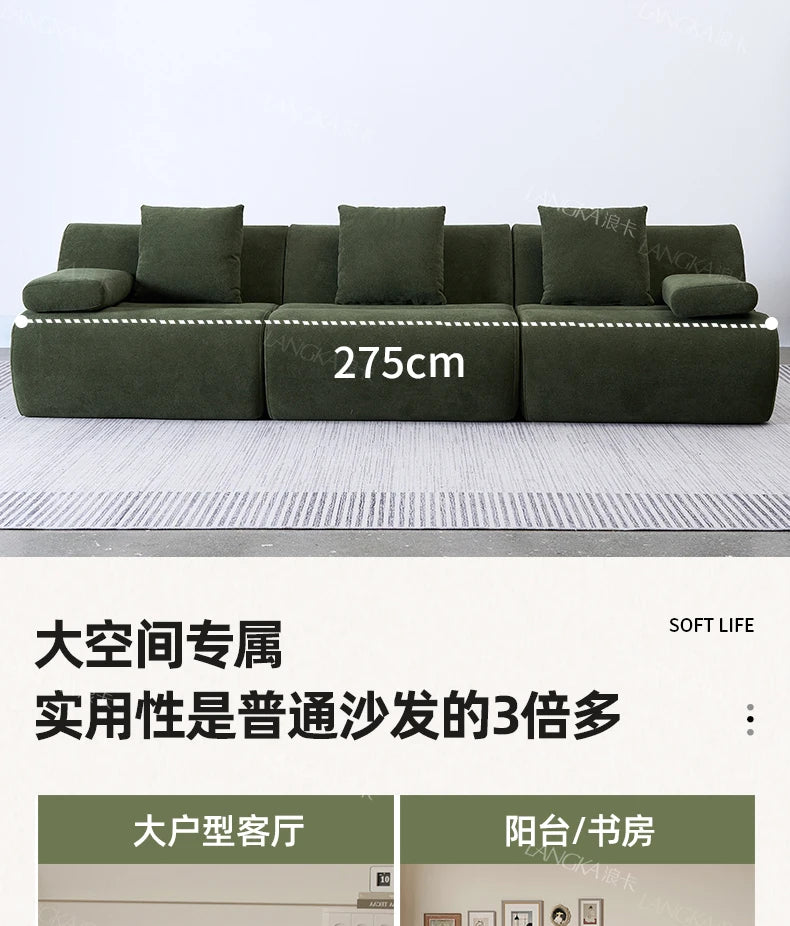 Design Large Green Sofas European Filler Armrest Salon Living Room Sofas Compressed Bedroom Lazy Divano Compresso Home Furniture