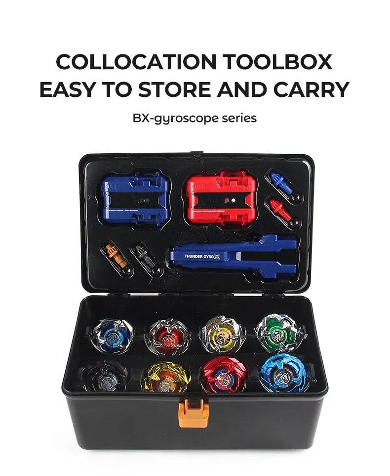 8 PCS BX Bey X with Grip and Launchers Tool box Set Toys - AIAZ
