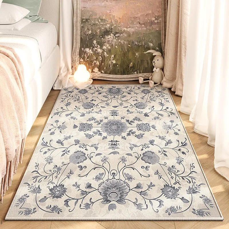 American Retro Bedroom Bedside Carpet Fashion Flower No-clean Wipe Coffee Table Mat Soft Living Room Sofa Cloakroom Rug Ковер 러그