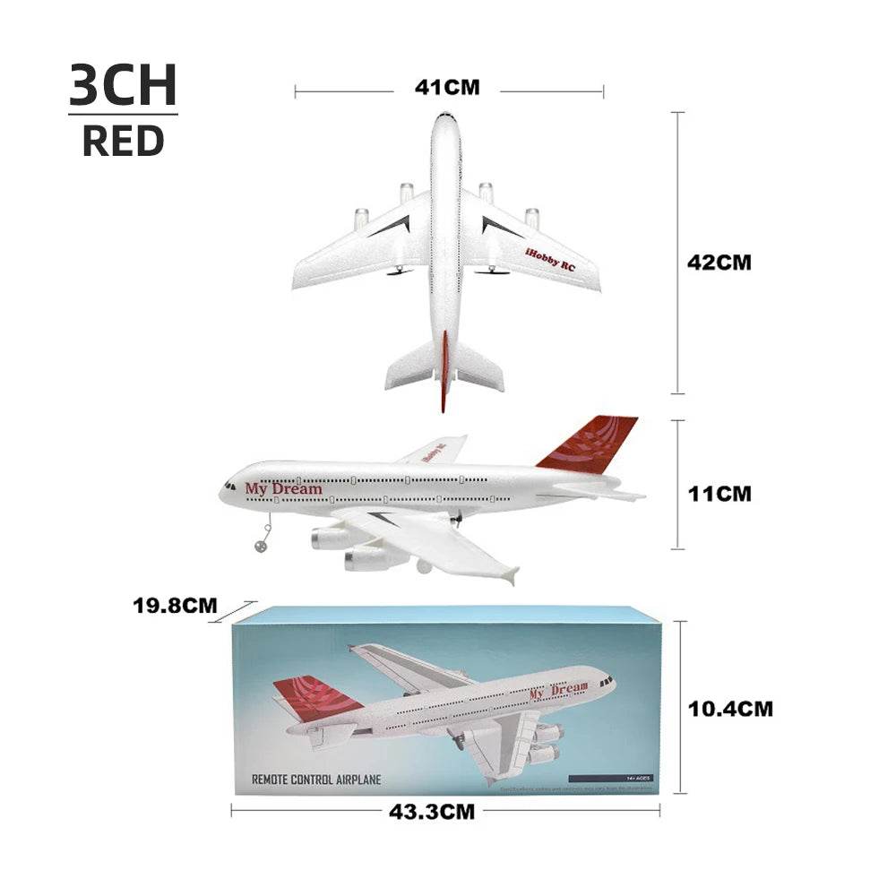 3Ch 2Ch A380 Rc Plane Glider Airplanes Remote Control Foam Aircraft Fixed Wing Aircraft 6 Gyroscope Model Airplane Toys Hobbies - AIAZ