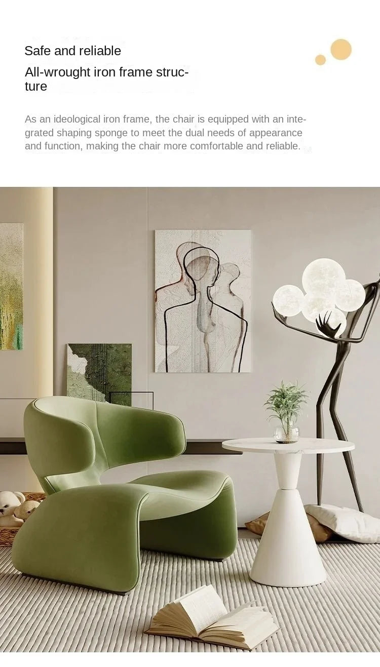 Designer Creative Single Sofa Chair for Negotiation Table and Chairs Leisure Sofa Rest Area Hotel