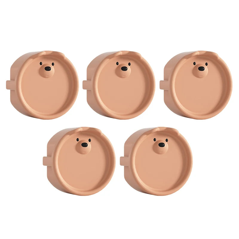 5Pcs Baby Safety Protection Socket Protective Cover Cute Cartoon Children Electric Shock Prevention Dust Protection Cover