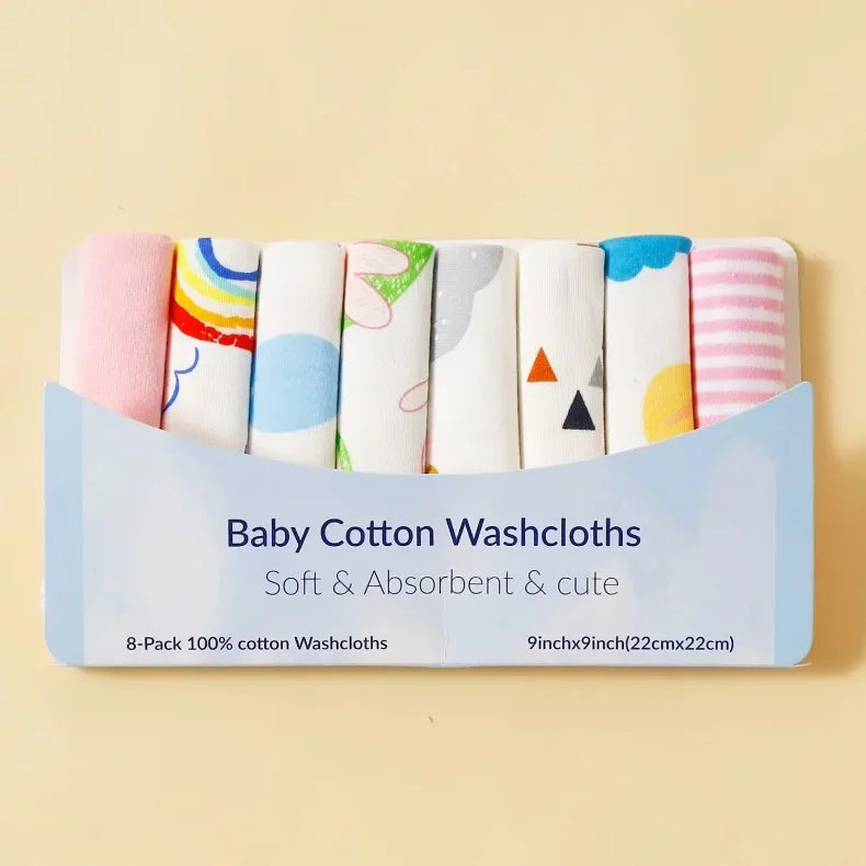 5/8 Pcs Cotton Newborn Baby Towels Set Saliva Towel Nursing Towel Baby Boys Girls Bebe Toalha Washcloth Handkerchief Cloth Wipes