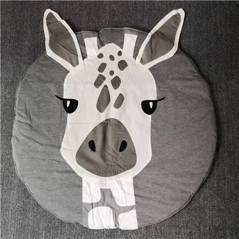 Cartoon Animals Baby Play Mats Pad Toddler Kids Crawling Blanket Round Carpet Rug Toys Mat For Children Room Decor Photo Props