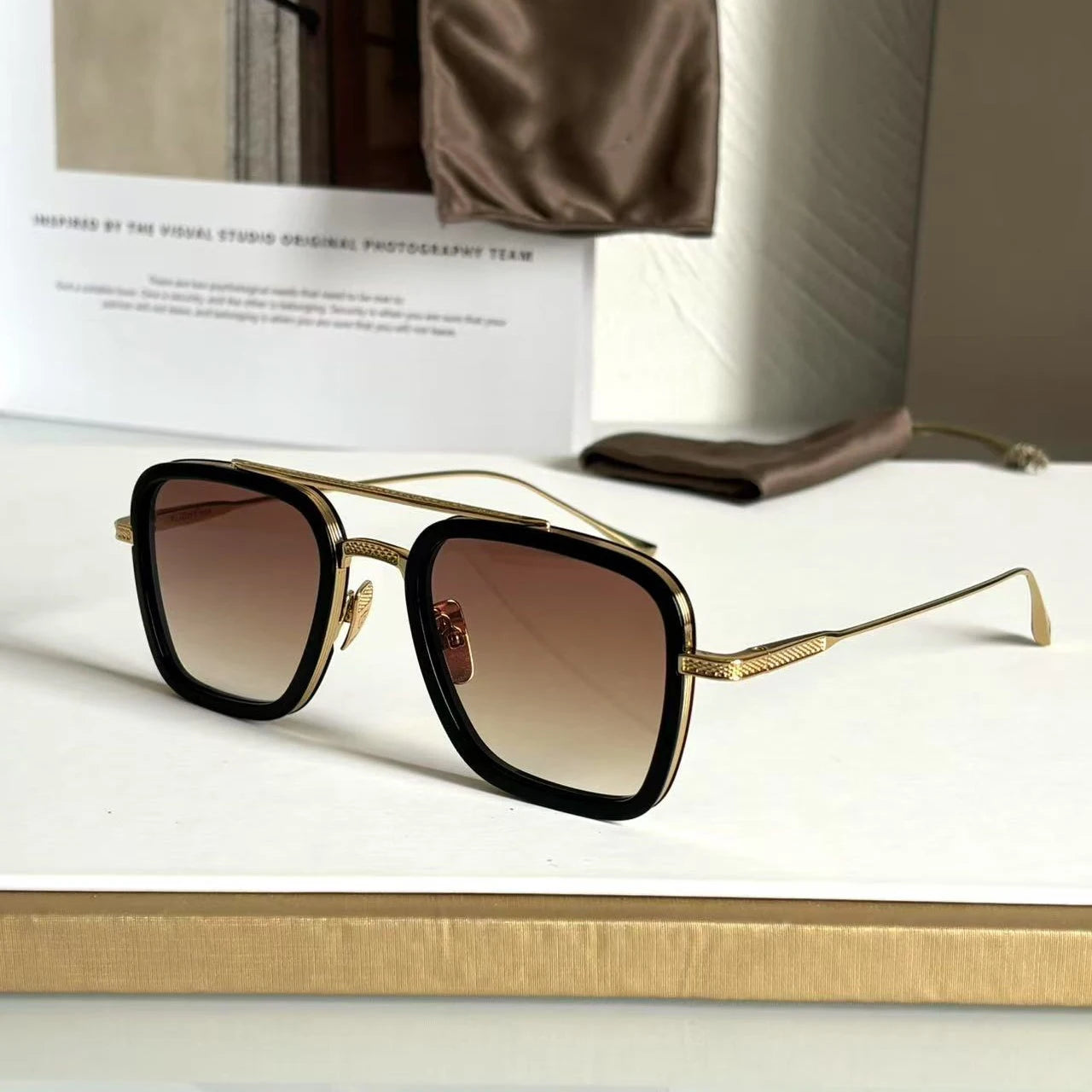 DT FLIGHT 006 Luxury Mens And Womens Sunglasses Top Quality 18K Designer Eyeglasses Acetate UV400