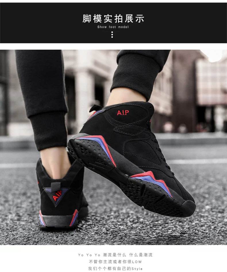 Men Basketball Shoes Fashion Non-slip Mens Casual Sneakers Man Sports High Quality Outdoor Jogging Shoes Boys Athletic Wear Traf - AIAZ