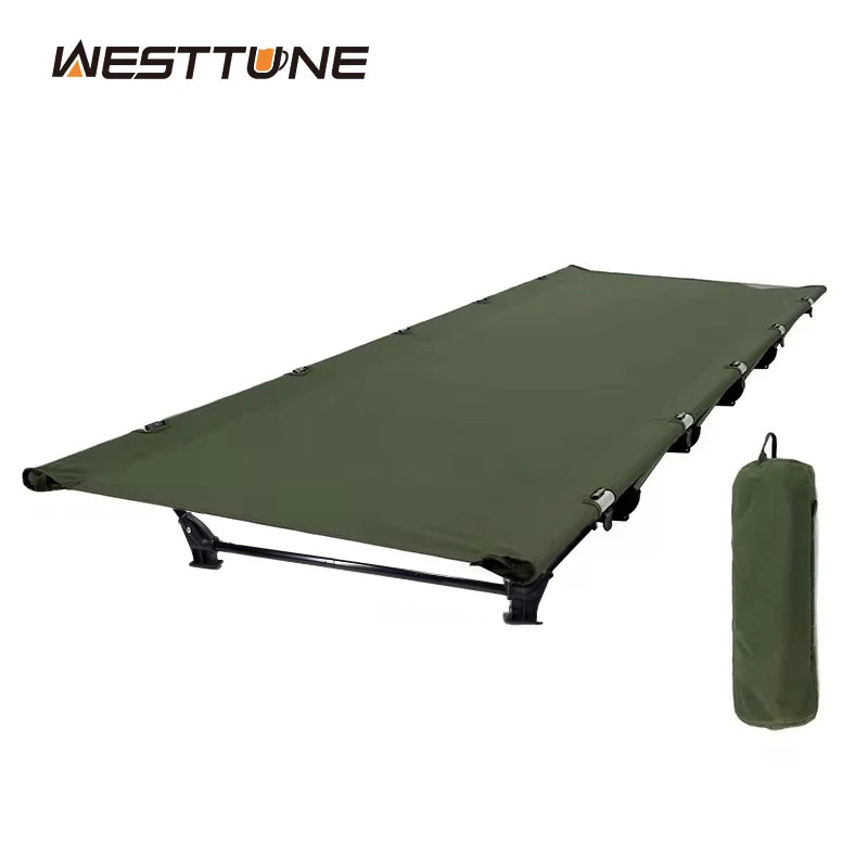 WESTTUNE Camping Cot Portable Folding Bed Outdoor Ultralight Compact Tent Bed for Camping Travel Backpacking Hiking Sleeping Cot