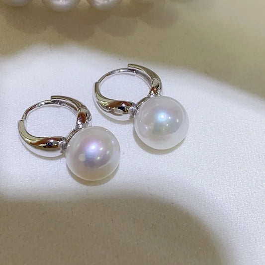 SGARIT Classic Versatile Pearl Earrings Natural Freshwater Pearl 925 Sterling Silver Pearl Jewelry For Wemon Wedding Gift SE35