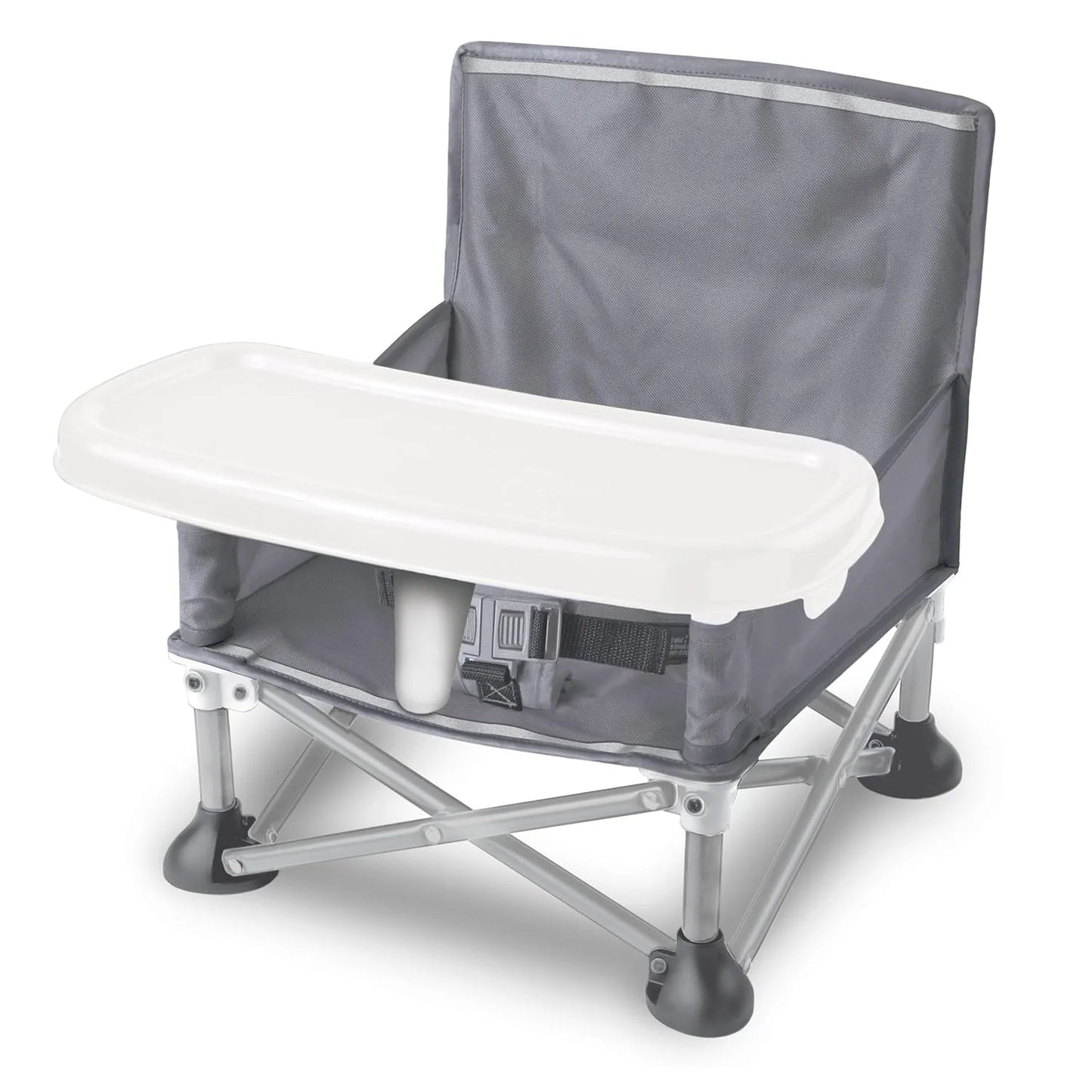 Foldable Baby Highchair with Straps Booster Baby Feeding Chair Portable Baby Seat with Storage Bag for Travelling & Camping